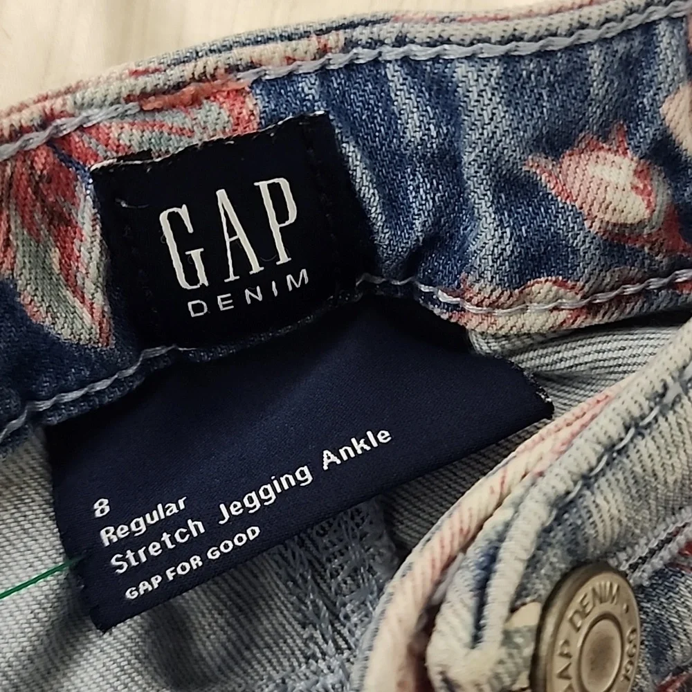 Gap Kids Jeggings Floral Denim Size 8